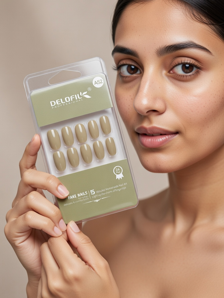 Delofil Professional Nude Beige Press-On Nails