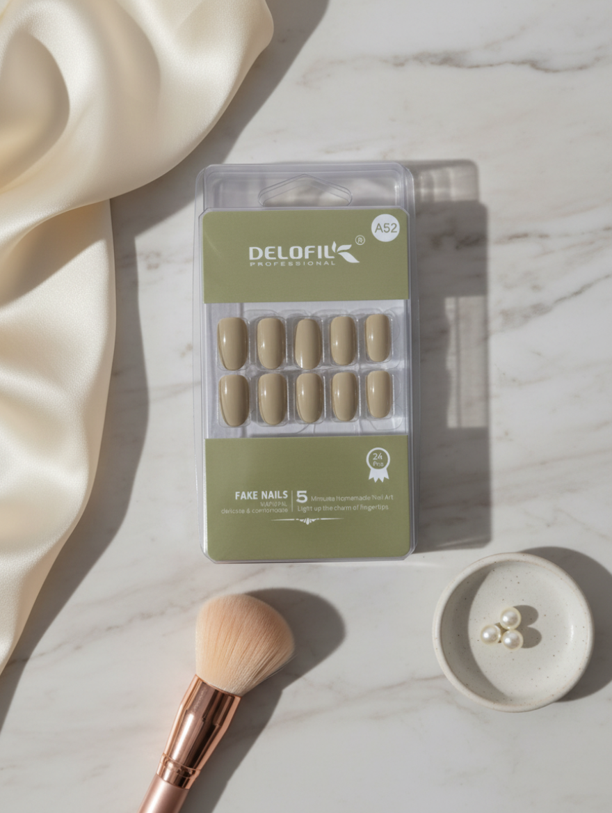 Delofil Professional Nude Beige Press-On Nails