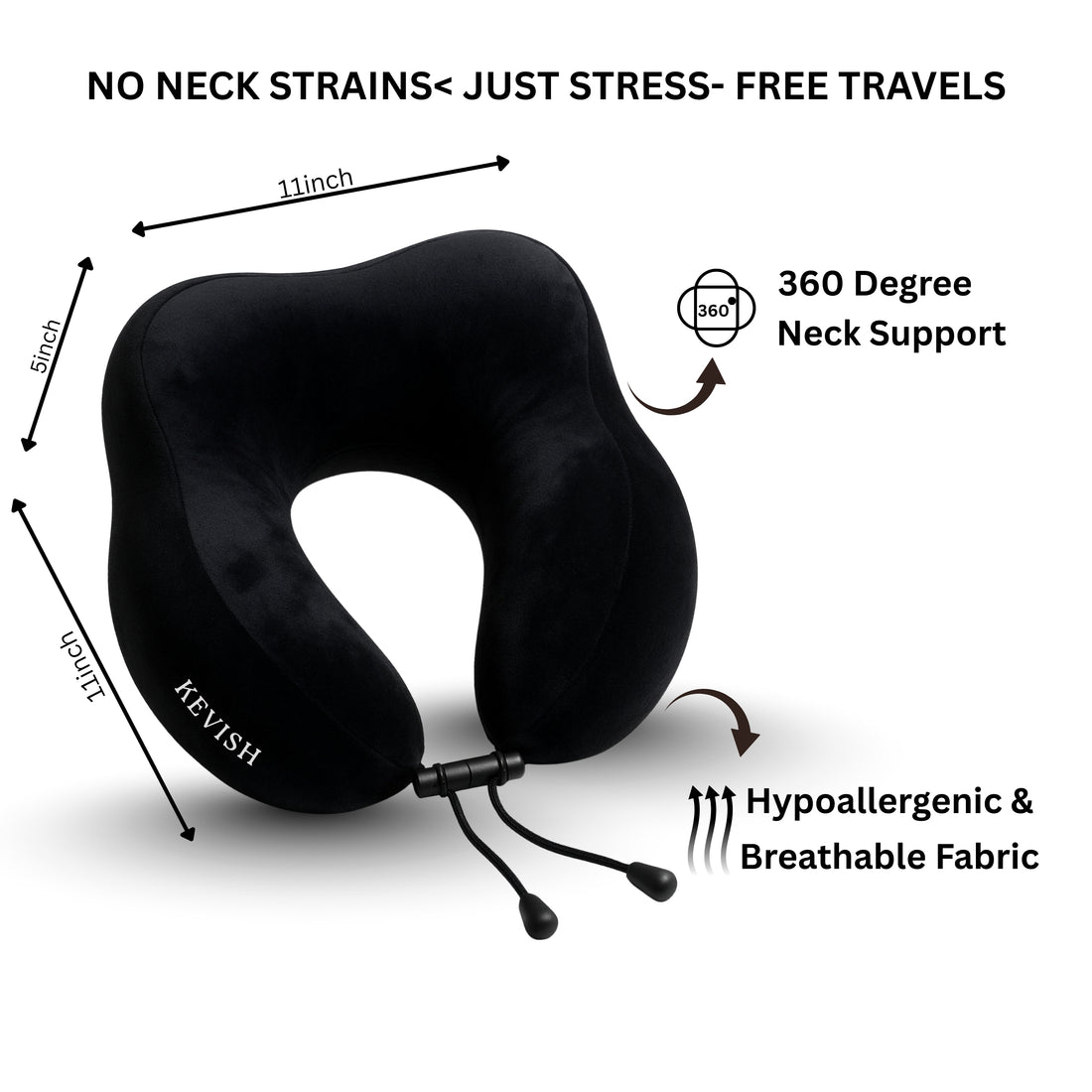 Travel Neck Pillow Black