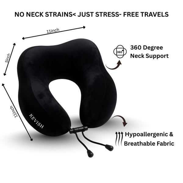 Travel Neck Pillow Black