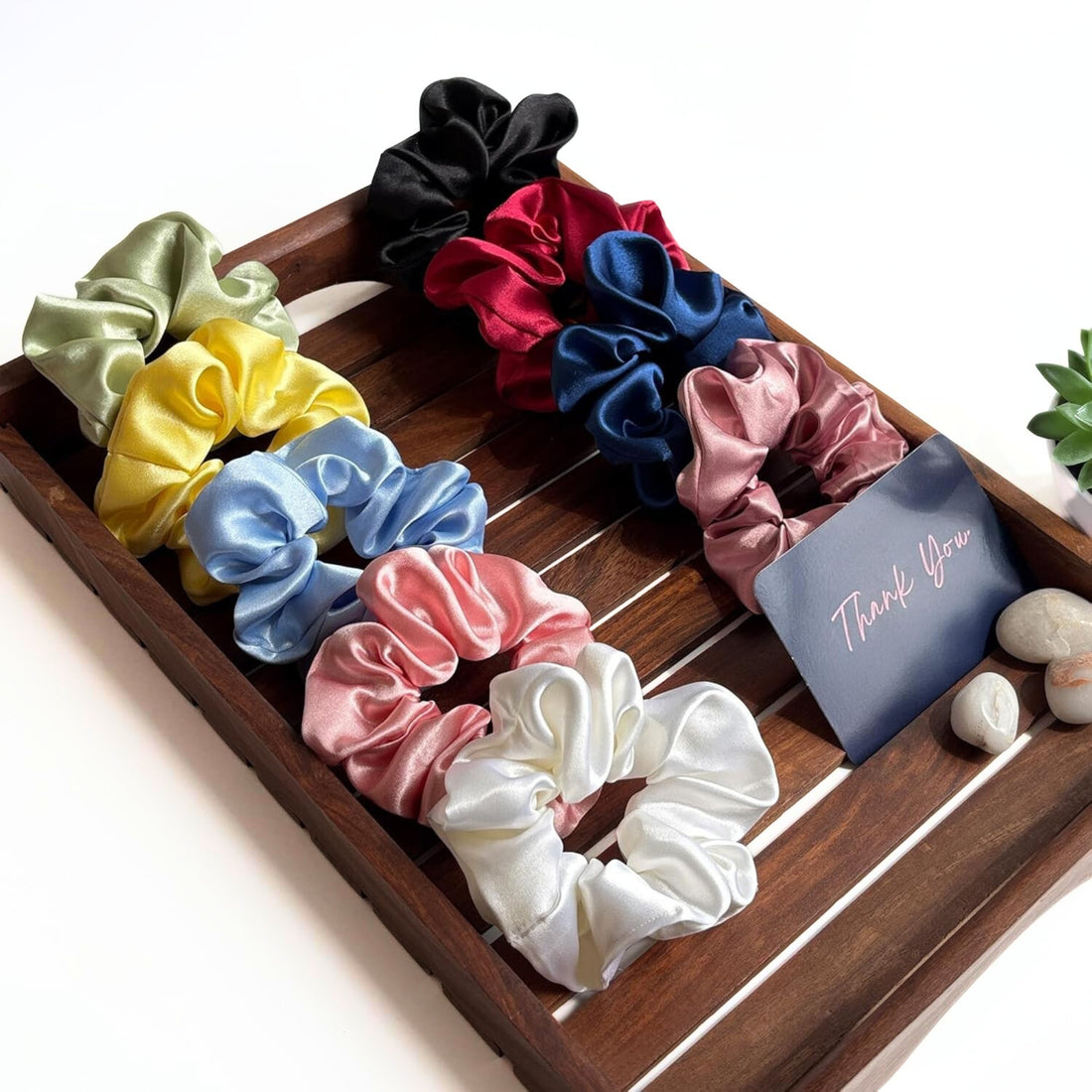 Kevish Premium Satin Scrunchies Set