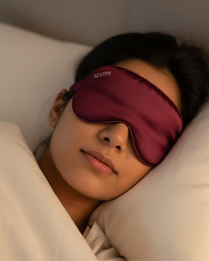 Kevish Sleep Eye Mask Wine Maroon