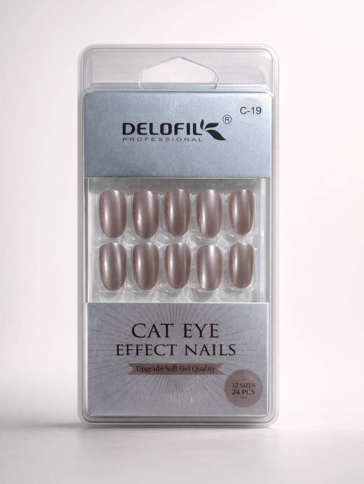 Delofil Professional Cat Eye Effect Press-On Nails (C-19)