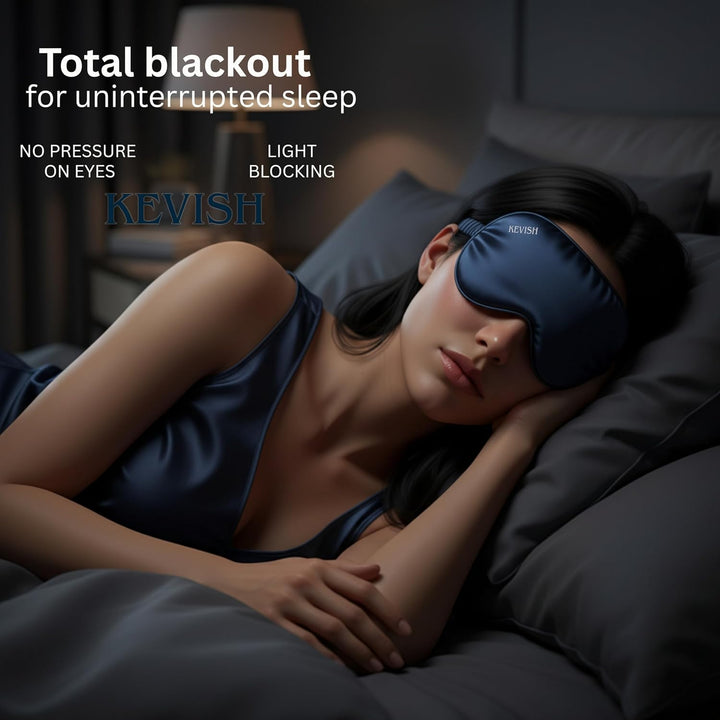 Soft Sleep Eye Mask  (Navy Blue)