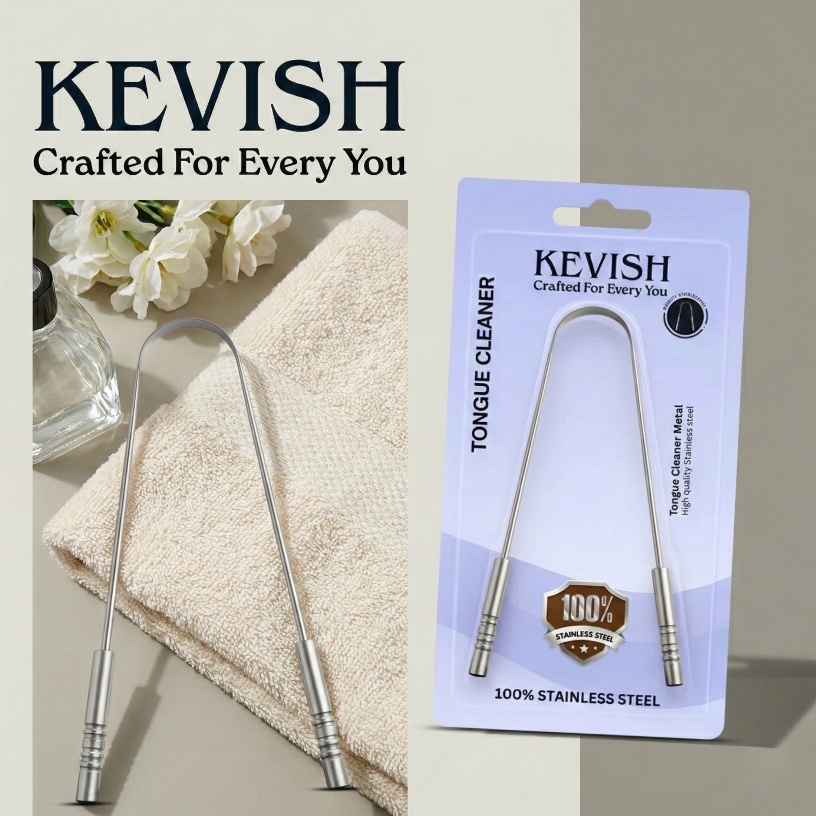 Stainless Steel Tongue Cleaner – Kevish