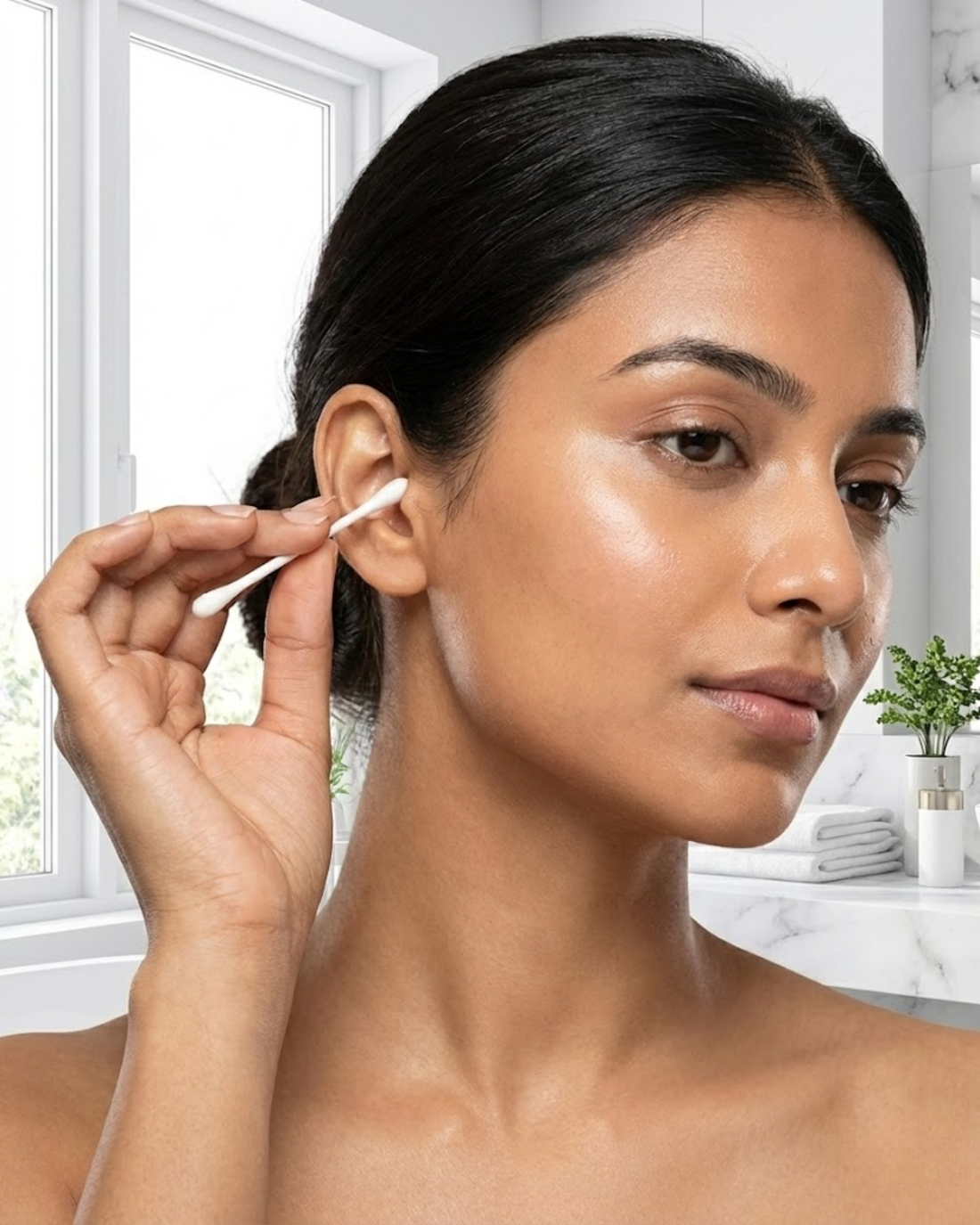 Cotton Buds with Paper Sticks (100 Stems, White)