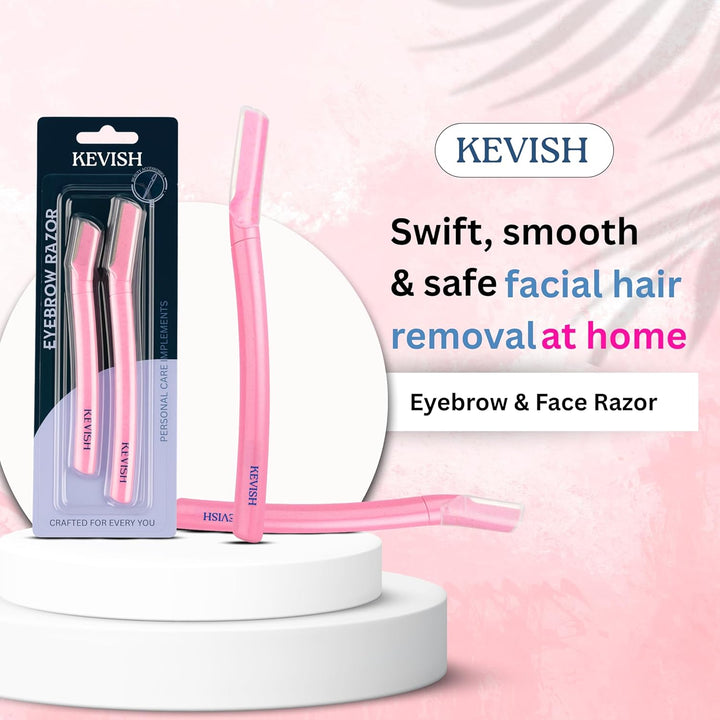 2-in-1 Eyelash Curler & Face Razor (Pink)