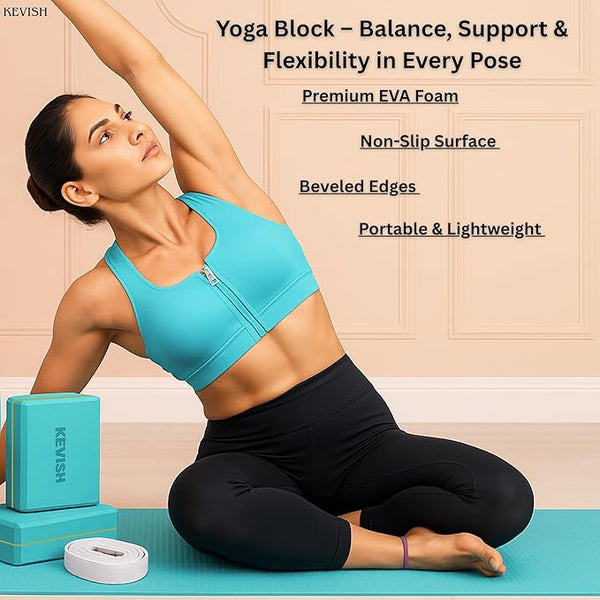 Yoga Block – Turquoise | Exercise & Fitness Support