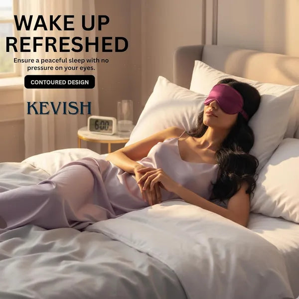 Kevish Sleep Eye Mask Wine Maroon